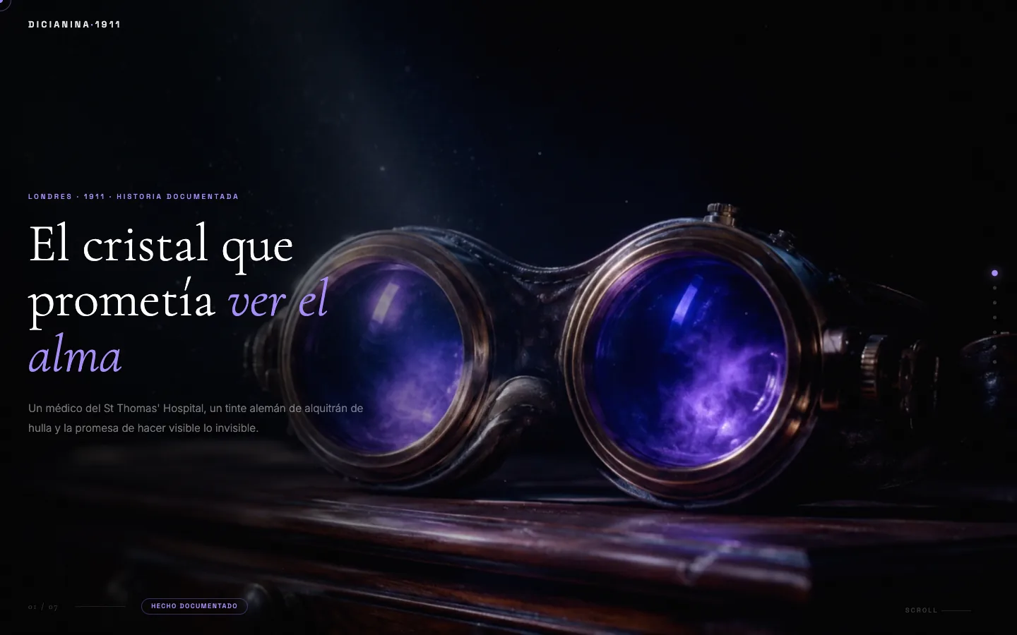 Vista de la web Dicianina 1911